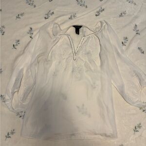 White Embroidered Blouse